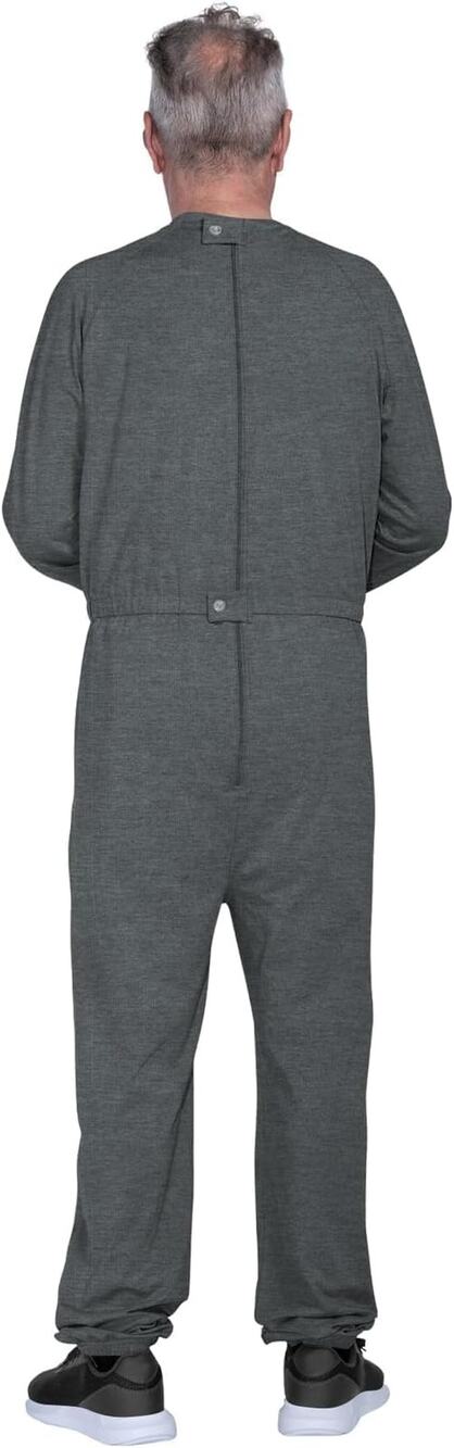 NEW Colida Brand Elderly Onesie Jumpsuit Back Zip Men Dementia, Alzheimer's Sz L